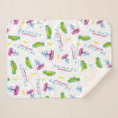 FRIENDS™ Taxi and Water Fountain Pattern Sherpa Deken (Voorkant (horizontaal))