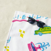 FRIENDS™ Taxi and Water Fountain Pattern Strandlaken (In situ)