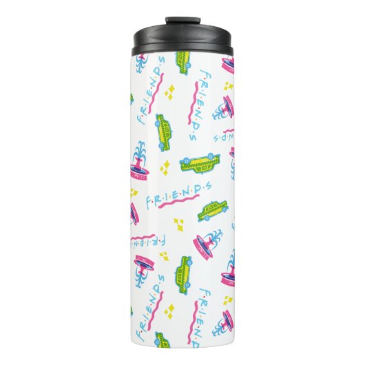 FRIENDS™ Taxi and Water Fountain Pattern Thermosbeker (Voorkant)