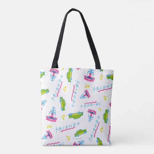 FRIENDS™ Taxi and Water Fountain Pattern Tote Bag (Achterkant)
