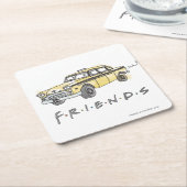 FRIENDS™ | Taxi Cab Kartonnen Onderzetters (Schuin)