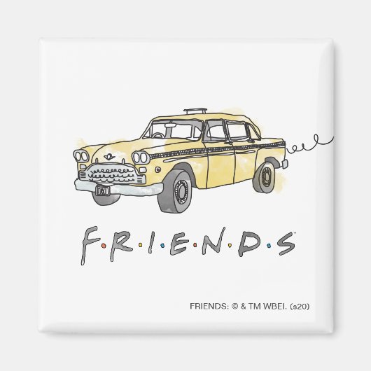 FRIENDS™ | Taxi Cab Magneet (Voorkant)