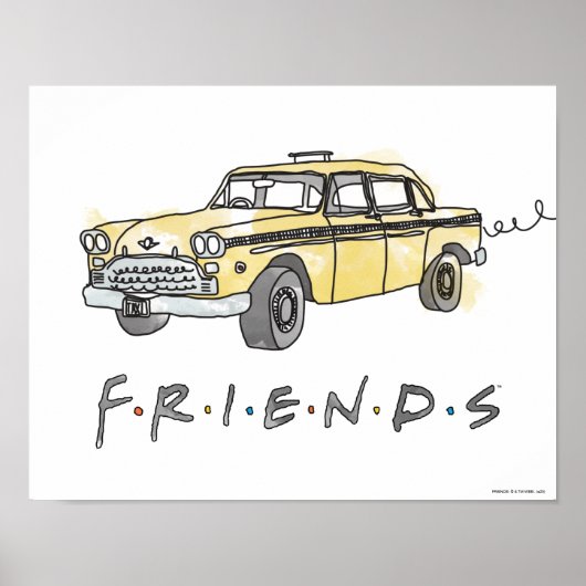 FRIENDS™ | Taxi Cab Poster (Voorkant)