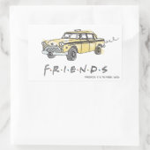 FRIENDS™ | Taxi Cab Rechthoekige Sticker (Tas)