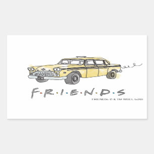 FRIENDS™   Taxi Cab Rechthoekige Sticker