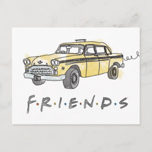FRIENDS™   Taxi Cab Uitnodiging Briefkaart