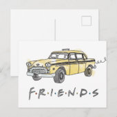 FRIENDS™ | Taxi Cab Uitnodiging Briefkaart (Voorkant / Achterkant)