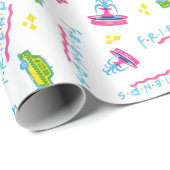 FRIENDS™ Taxi en Waterfontein Patroon Cadeaupapier (Rol Hoek)