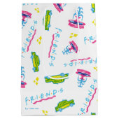 FRIENDS™ Taxi en Waterfontein Patroon Medium Cadeauzakje (Achterkant)