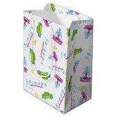 FRIENDS™ Taxi en Waterfontein Patroon Medium Cadeauzakje (Achterkant Gekanteld)