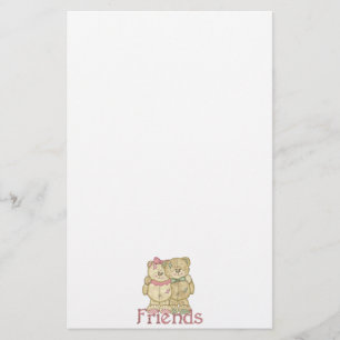 Friends Teddy Bear Pair - Originele kleuren Briefpapier