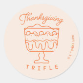 FRIENDS™ | Thanksgiving Trifle Ronde Sticker (Voorkant)