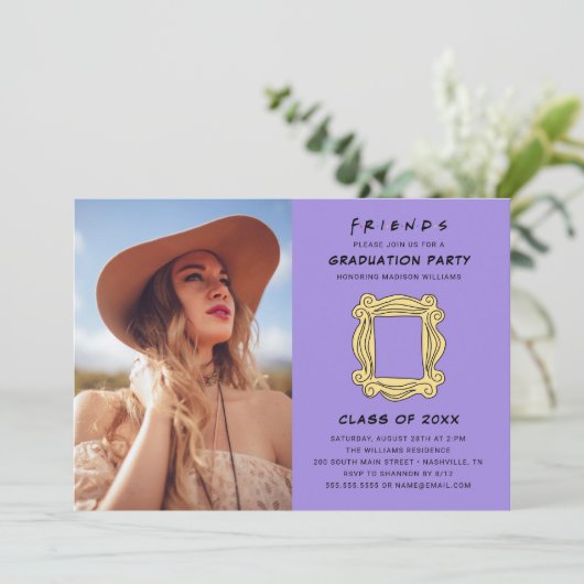 FRIENDS™ The One met de Graduation Party - Foto Kaart (Staand voorkant)
