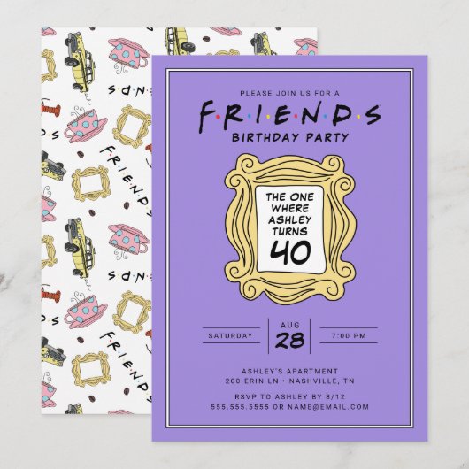 FRIENDS™ | The One With the 40th Birthday Kaart (Voorkant / Achterkant)