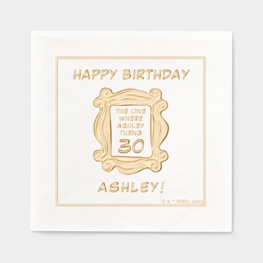 FRIENDS™ | The One with the Birthday Folie Servetten (Voorkant)