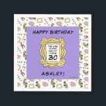 FRIENDS™ | The One with the Birthday Servet<br><div class="desc">Viel je verjaardag met FRIENDS™. Deze papieren servetten zijn voorzien van al je favoriete FRIENDS™ pictogrammen. Personaliseer u door jouw naam en leeftijd toe te voegen!</div>