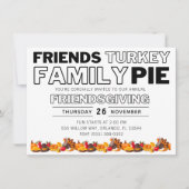 Friends Turkey Pie Friendsgiving Thanksgiving Kaart (Voorkant)