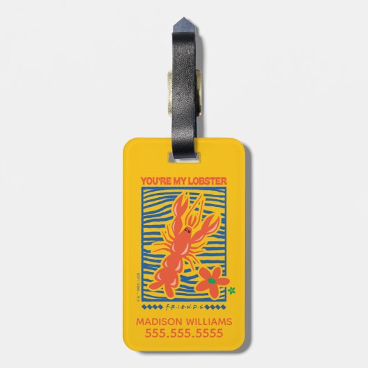 FRIENDS™ | U bent mijn Lobster Vibrant Graphic Bagagelabel (Achterkant verticaal)
