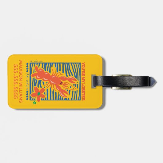 FRIENDS™ | U bent mijn Lobster Vibrant Graphic Bagagelabel (Achterkant horizontaal)