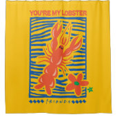 FRIENDS™ | U bent mijn Lobster Vibrant Graphic Douchegordijn (Voorkant)