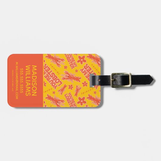 FRIENDS™ | U bent mijn Lobster Vibrant Pattern Bagagelabel (Voorkant horizontaal)