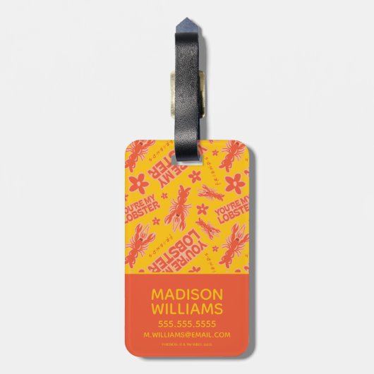 FRIENDS™ | U bent mijn Lobster Vibrant Pattern Bagagelabel (Achterkant verticaal)