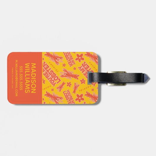 FRIENDS™ | U bent mijn Lobster Vibrant Pattern Bagagelabel (Achterkant horizontaal)