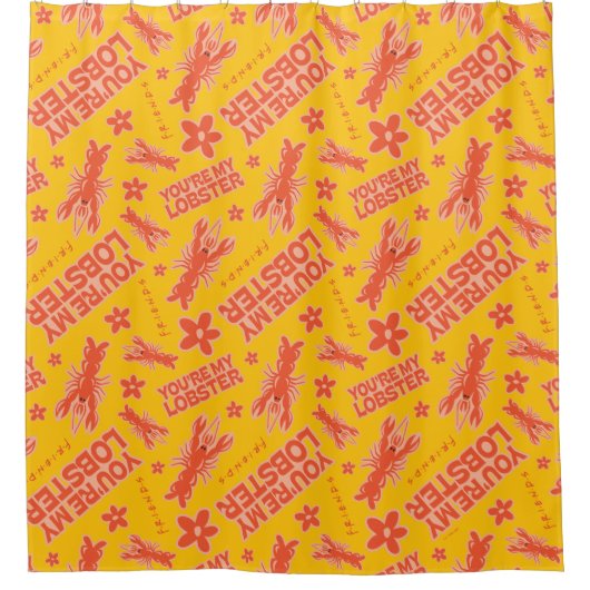 FRIENDS™ | U bent mijn Lobster Vibrant Pattern Douchegordijn (Voorkant)