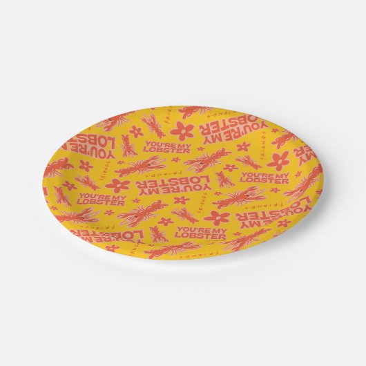 FRIENDS™ | U bent mijn Lobster Vibrant Pattern Papieren Bordje (Gekanteld)