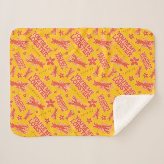 FRIENDS™ | U bent mijn Lobster Vibrant Pattern Sherpa Deken (Voorkant (horizontaal))