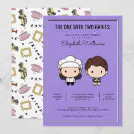 FRIENDS™ | Uitnodiging uit Baby shower met tweelin