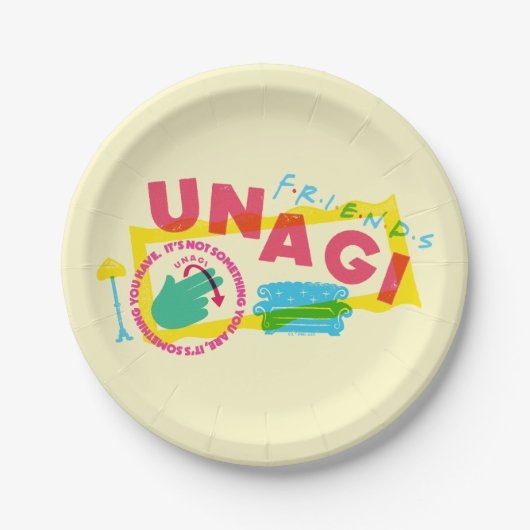 FRIENDS™ Unagi Papieren Bordje (Voorkant)