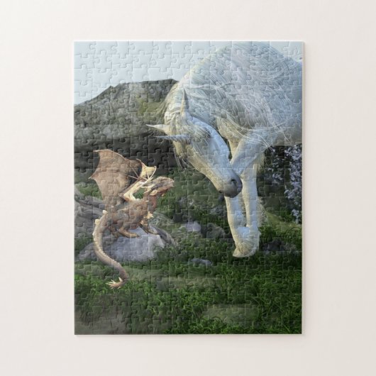 Friends Unicorn en Baby Dragon Fairy Tail Legpuzzel (Verticaal)