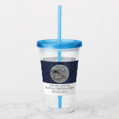 Friends Vacation Tropical Girls Trip Palm Trees Acryl Drinkbeker (Voorkant)