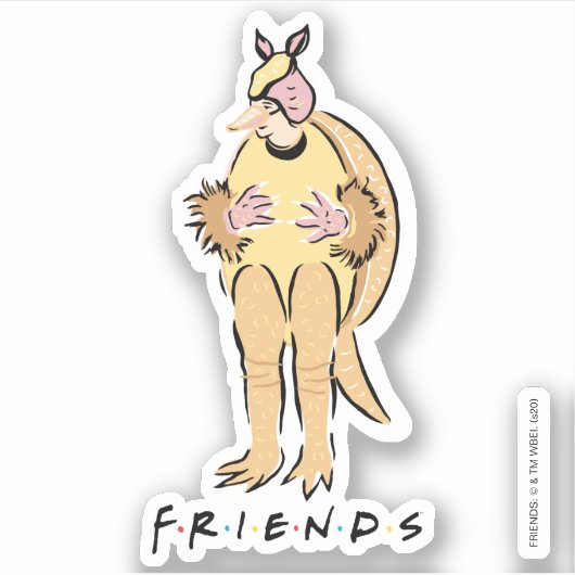 FRIENDS™ | Vakantie Armadillo Sticker (Voorkant)