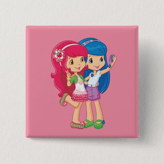 Friends Vierkante Button 5,1 Cm (Voorkant)