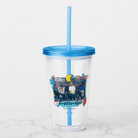 FRIENDS™ | Voetbalwedstrijd Acryl Drinkbeker (Voorkant)