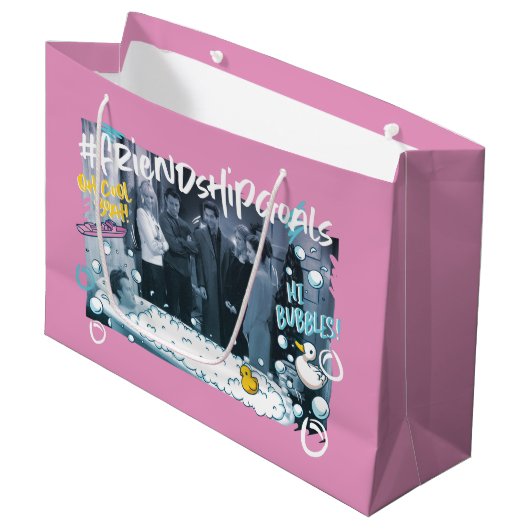 FRIENDS™ | Vriendschapsdoelen Groot Cadeauzakje (Voorkant Gekanteld)