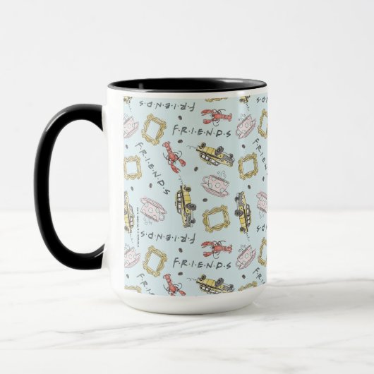 FRIENDS™ Watercolor Iconen Patroon Mok (Links)