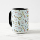 FRIENDS™ Watercolor Iconen Patroon Mok (Voorkant links)