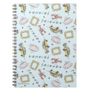 FRIENDS™ Watercolor Iconen Patroon Notitieboek
