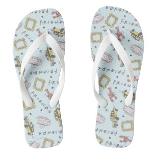 FRIENDS™ Watercolor Iconen Patroon Teenslippers