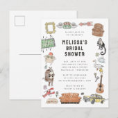 FRIENDS™ Watercolor Icons Bruidsfeestje Briefkaart (Voorkant / Achterkant)