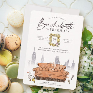 FRIENDS™ Watercolor vrijgezellenfeest weekend Kaart