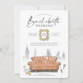 FRIENDS™ | Waterverf Bachelorette Party Weekend Kaart (Voorkant)