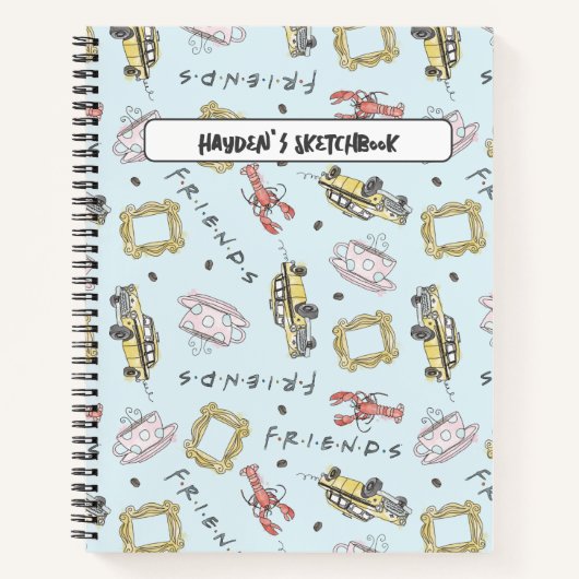 FRIENDS™ Waterverf Iconen Patroontekening Notitieboek (Voorkant)