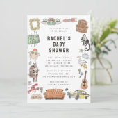 FRIENDS™ Waterverf Icons Baby shower Kaart (Staand voorkant)