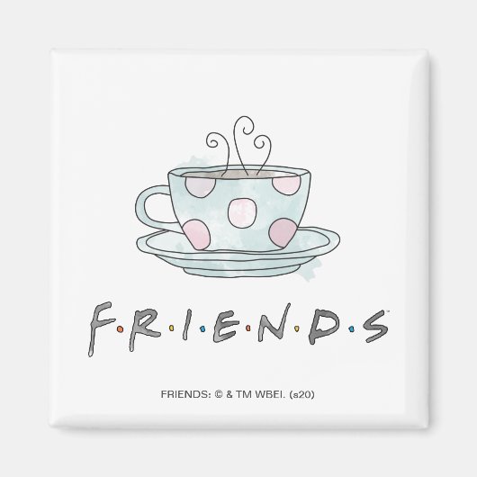 FRIENDS™ | Waterverf Koffiekop Magneet (Voorkant)