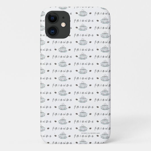 FRIENDS™ | Waterverfpatroon op koffiemok Case-Mate iPhone Case (Achterkant)