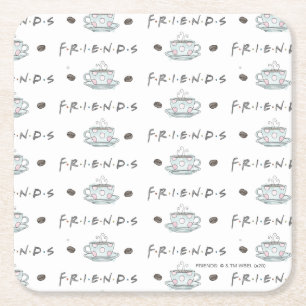 FRIENDS™ Waterverfpatroon op koffiemok Kartonnen Onderzetters